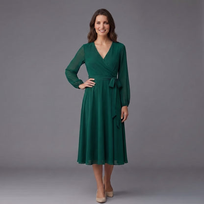 Clara | Elegant Wrap Midi Dress
