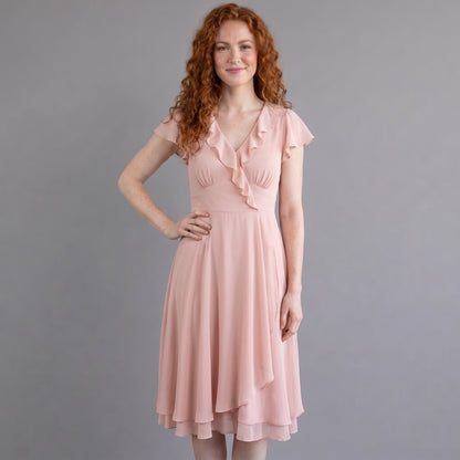 Elena | Ruffle Wrap Dress